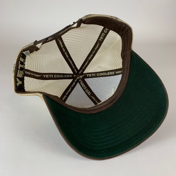 Yeti Coolers Brown Beige Snapback Trucker Hat - Picture 4 of 5